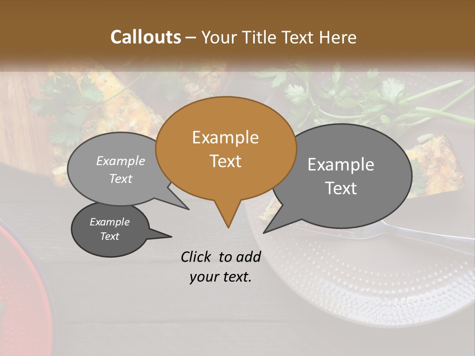 A Plate Of Food And A Fork On A Table PowerPoint Template