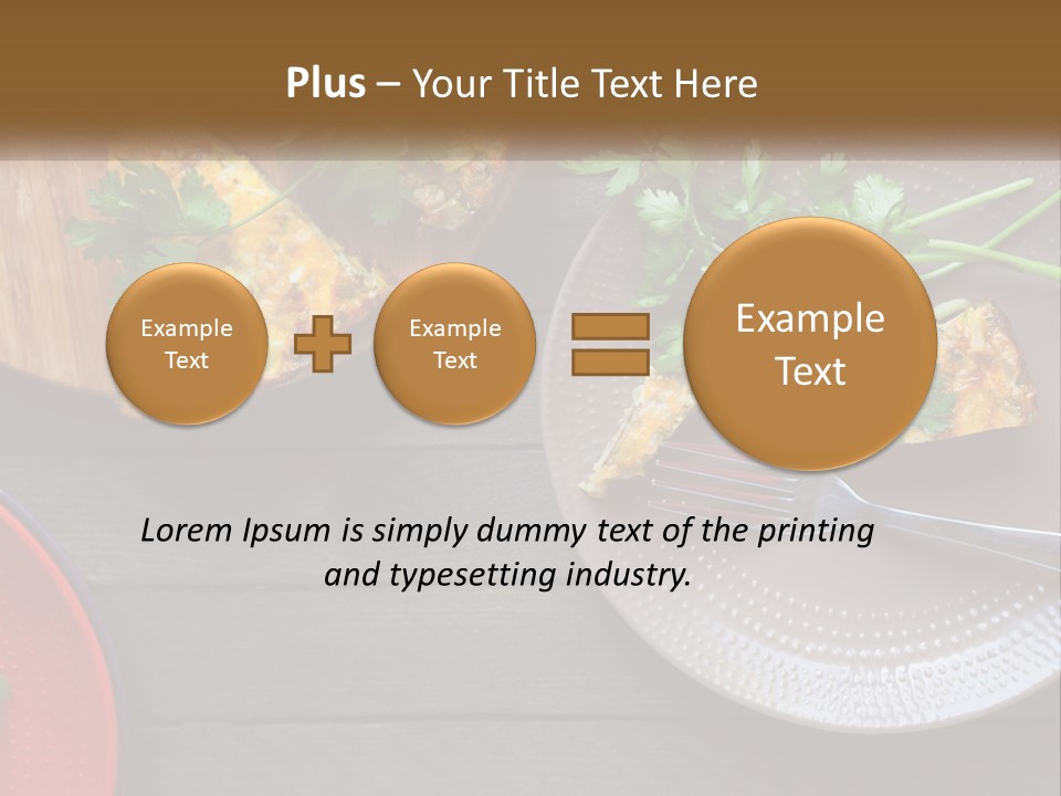 A Plate Of Food And A Fork On A Table PowerPoint Template