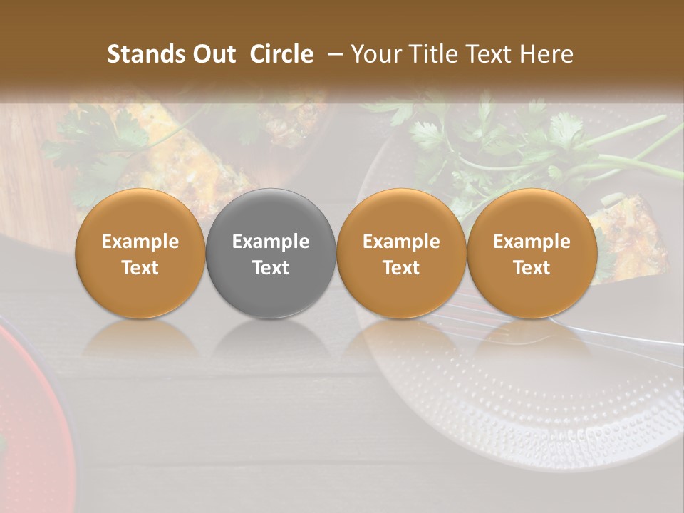 A Plate Of Food And A Fork On A Table PowerPoint Template