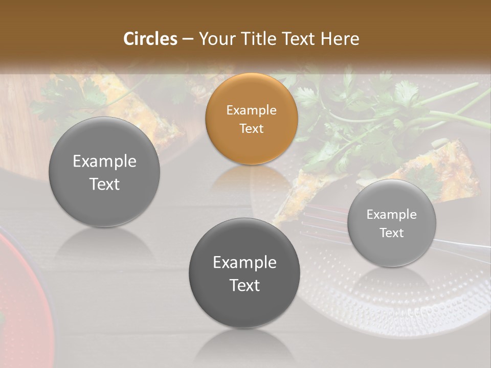 A Plate Of Food And A Fork On A Table PowerPoint Template
