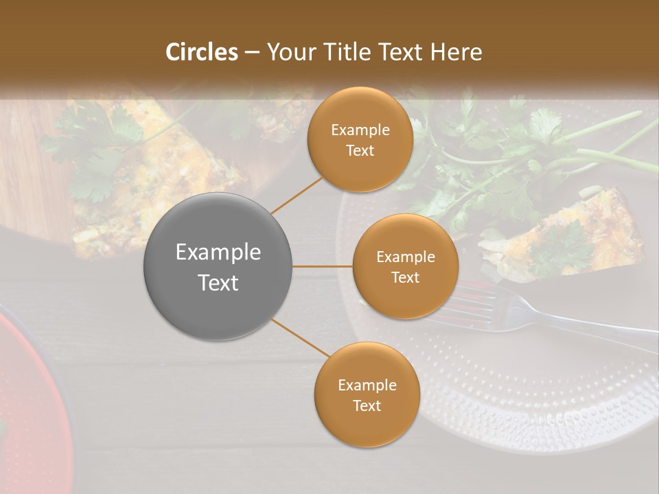 A Plate Of Food And A Fork On A Table PowerPoint Template