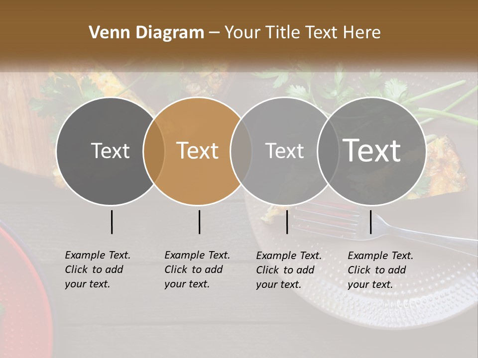 A Plate Of Food And A Fork On A Table PowerPoint Template