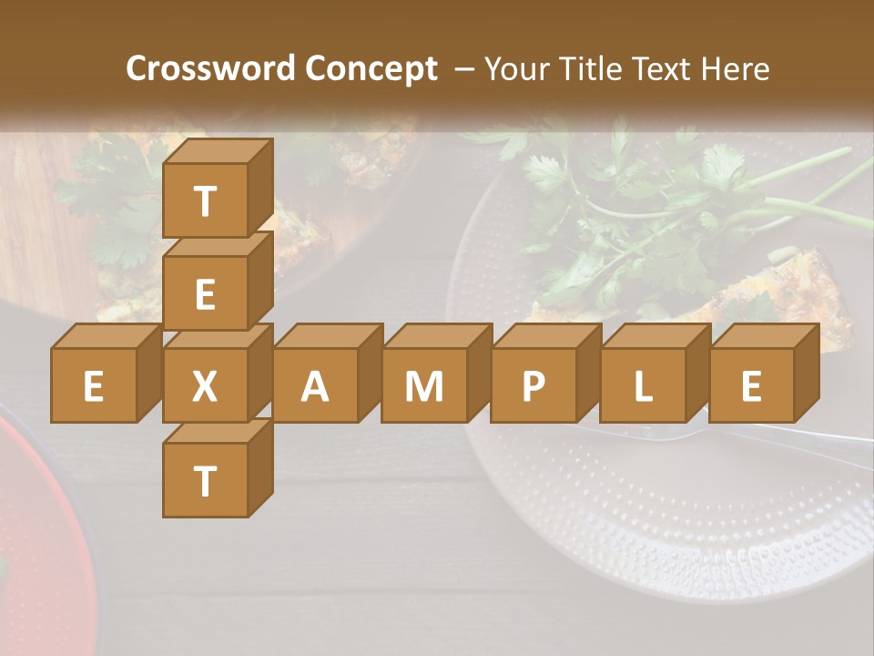 A Plate Of Food And A Fork On A Table PowerPoint Template