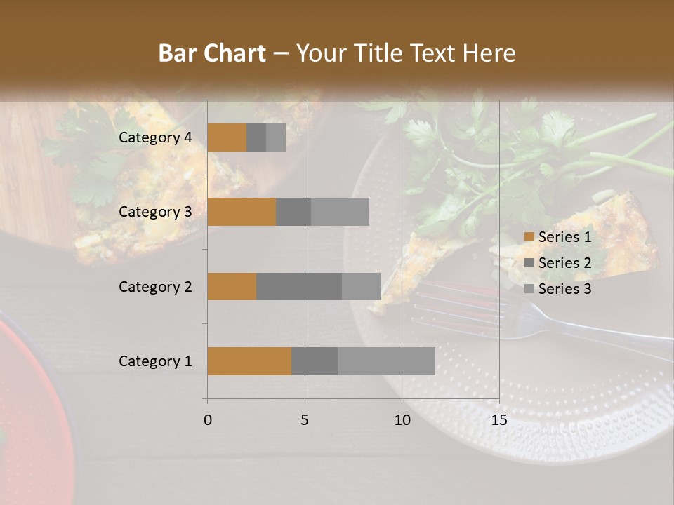 A Plate Of Food And A Fork On A Table PowerPoint Template