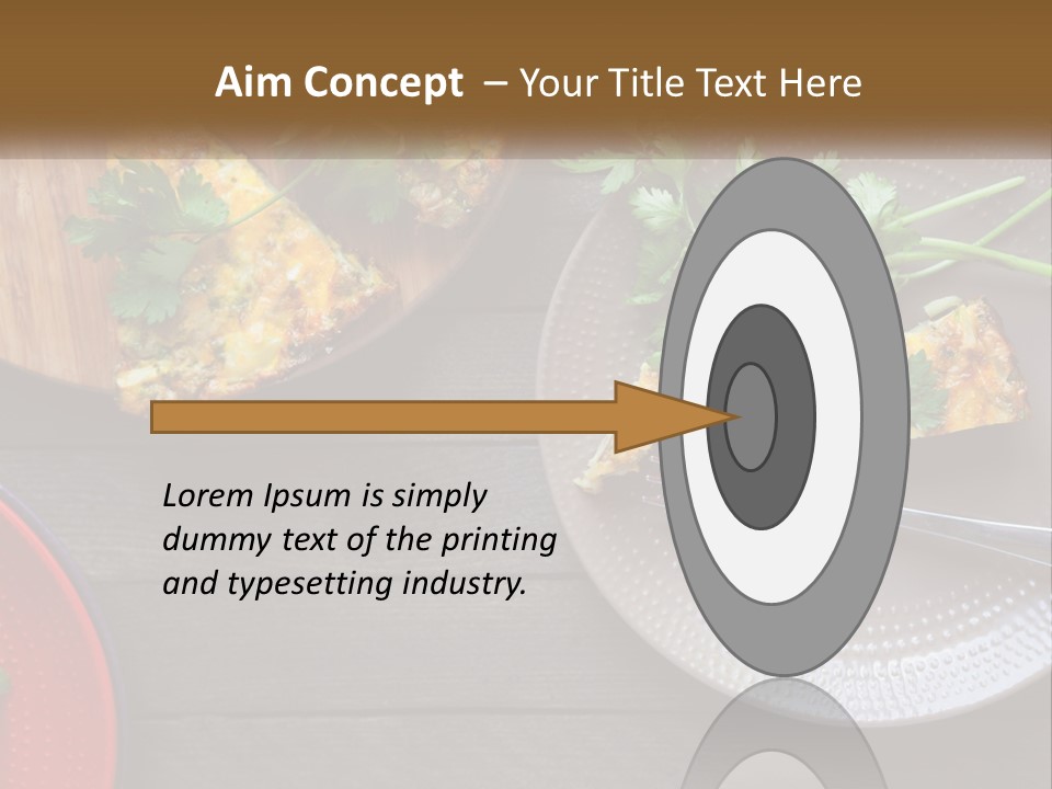 A Plate Of Food And A Fork On A Table PowerPoint Template