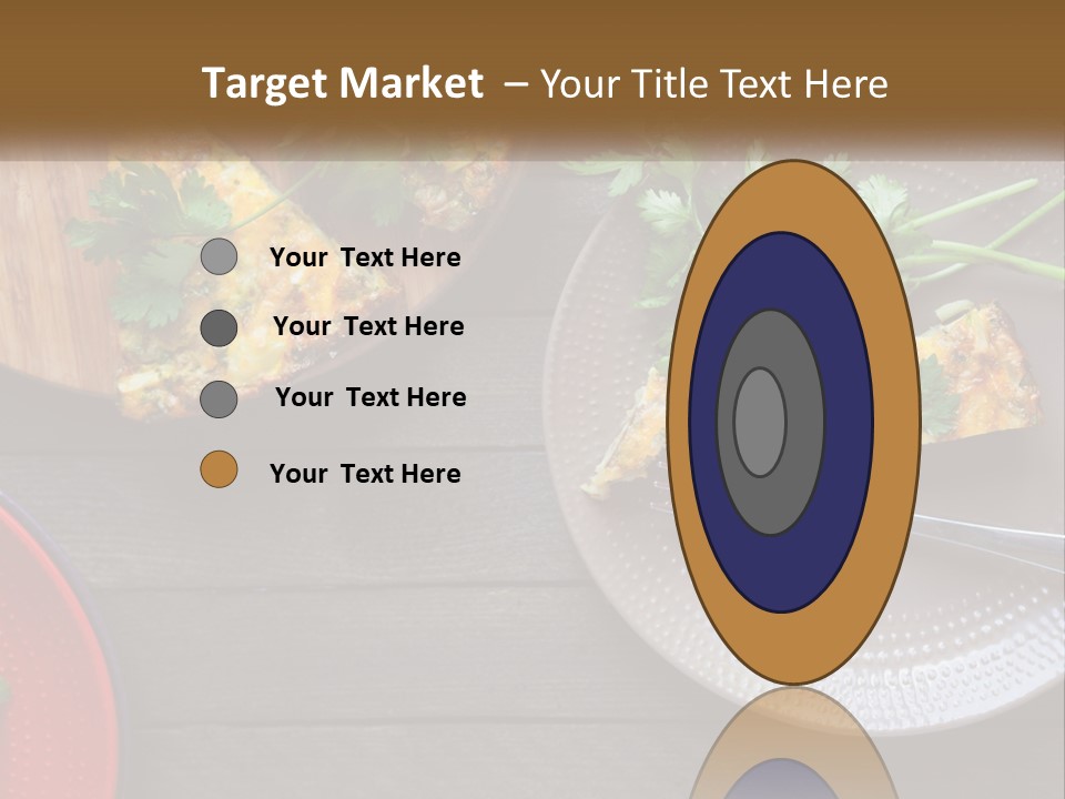 A Plate Of Food And A Fork On A Table PowerPoint Template