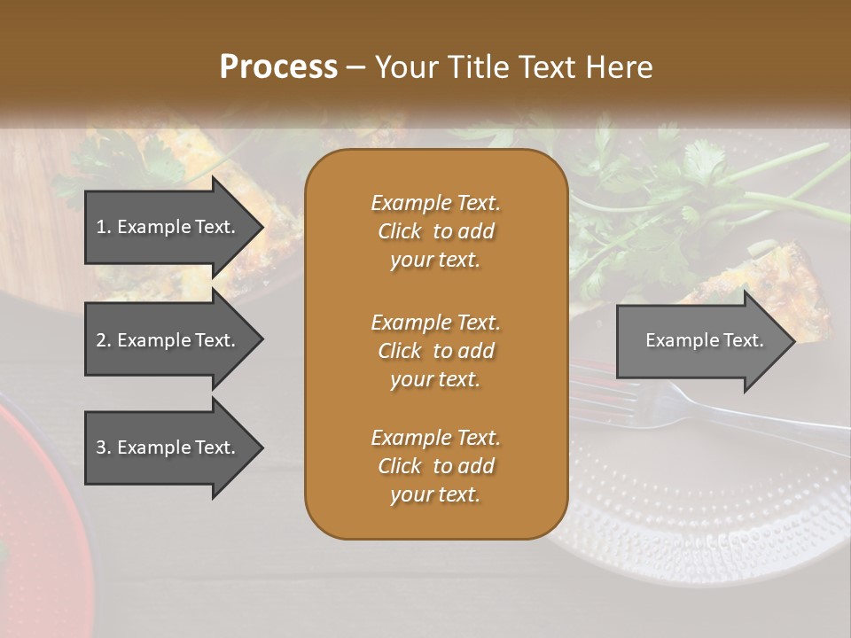 A Plate Of Food And A Fork On A Table PowerPoint Template
