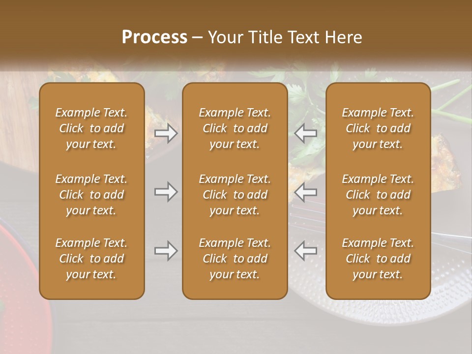 A Plate Of Food And A Fork On A Table PowerPoint Template