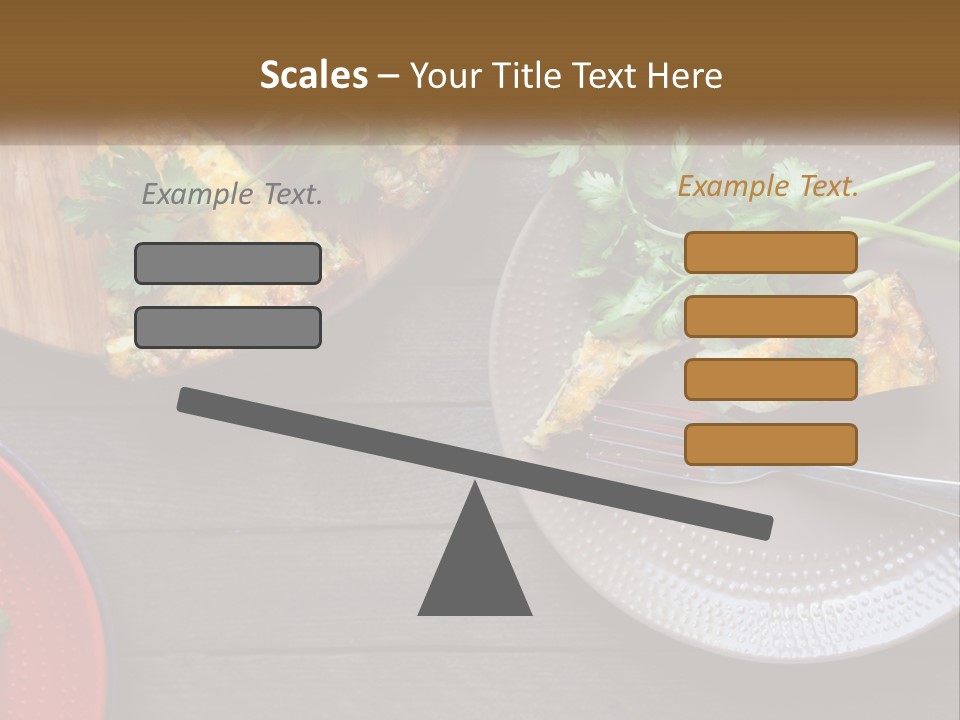 A Plate Of Food And A Fork On A Table PowerPoint Template