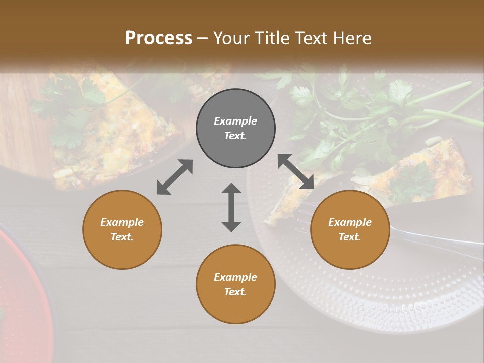 A Plate Of Food And A Fork On A Table PowerPoint Template