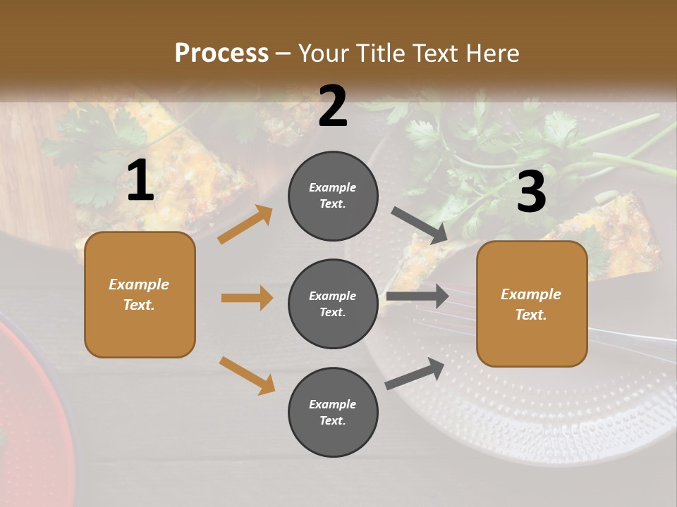 A Plate Of Food And A Fork On A Table PowerPoint Template