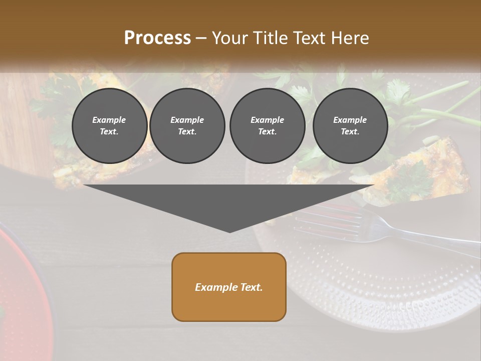 A Plate Of Food And A Fork On A Table PowerPoint Template