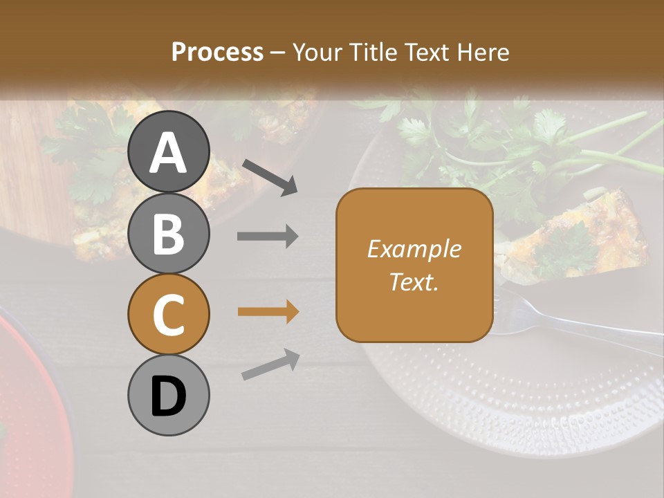 A Plate Of Food And A Fork On A Table PowerPoint Template