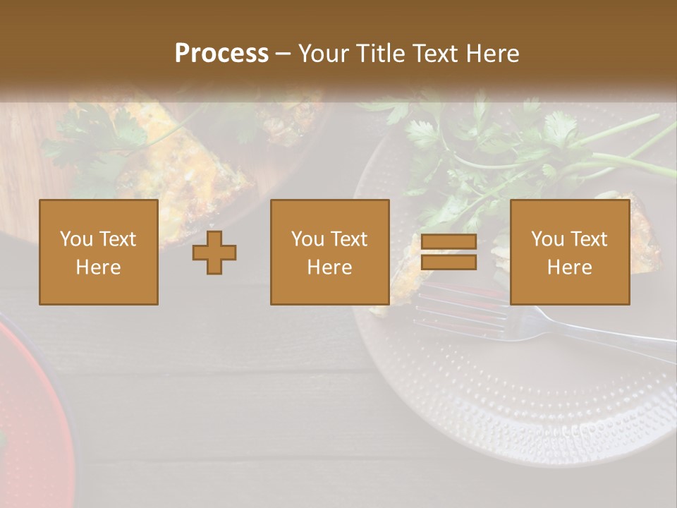 A Plate Of Food And A Fork On A Table PowerPoint Template