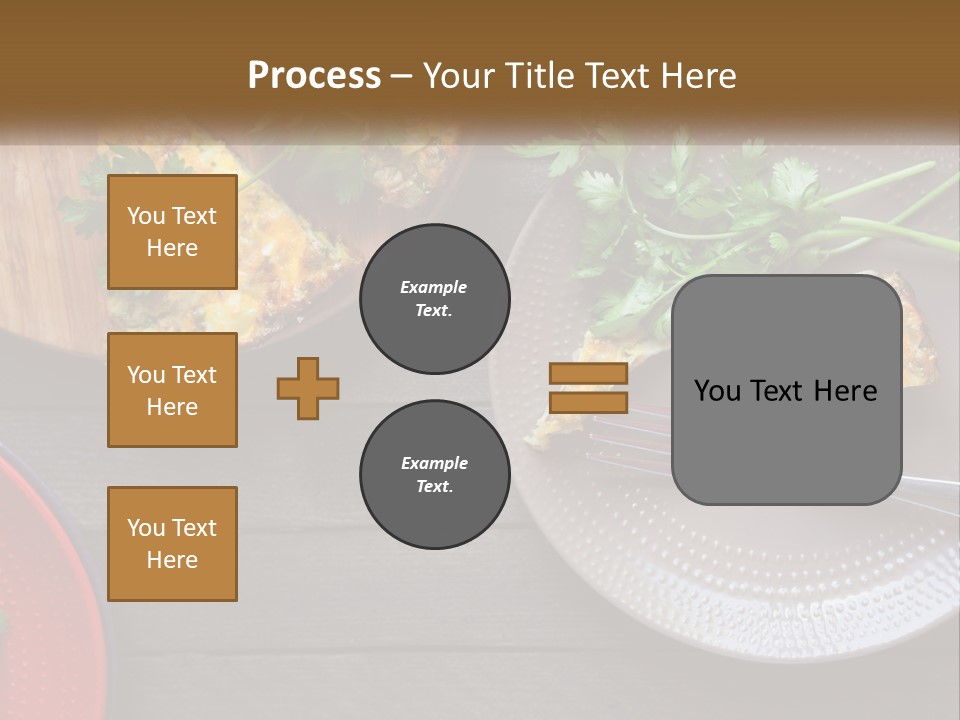 A Plate Of Food And A Fork On A Table PowerPoint Template