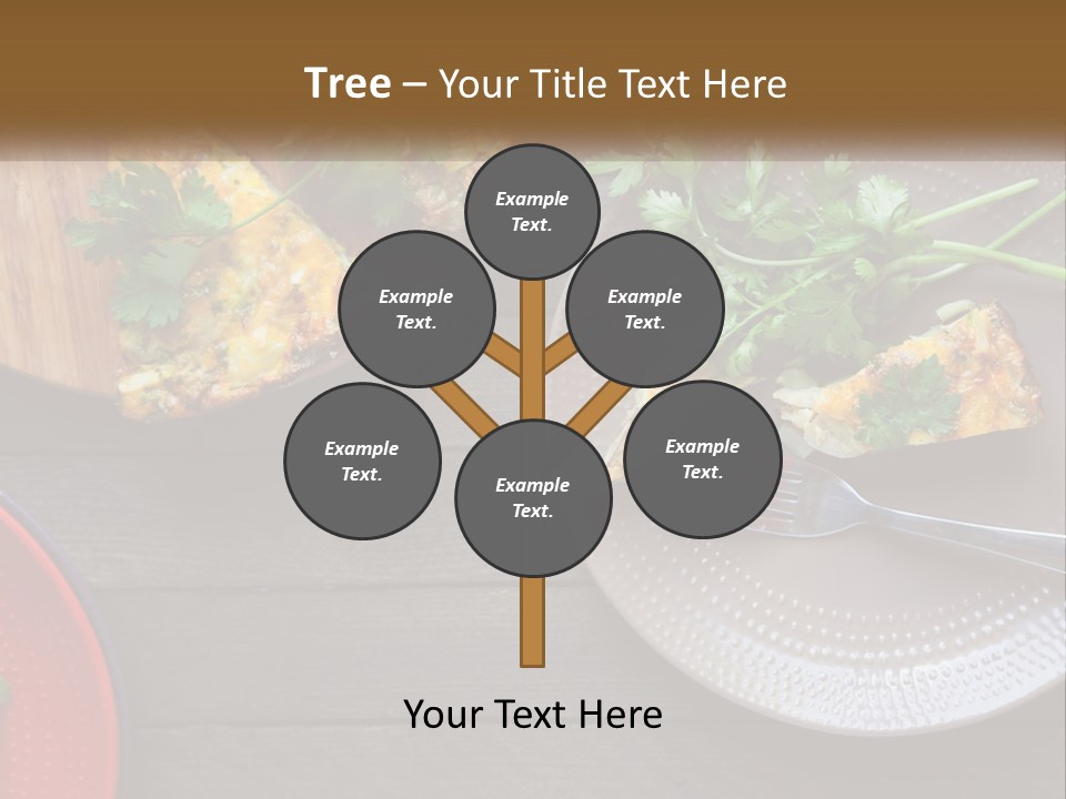 A Plate Of Food And A Fork On A Table PowerPoint Template