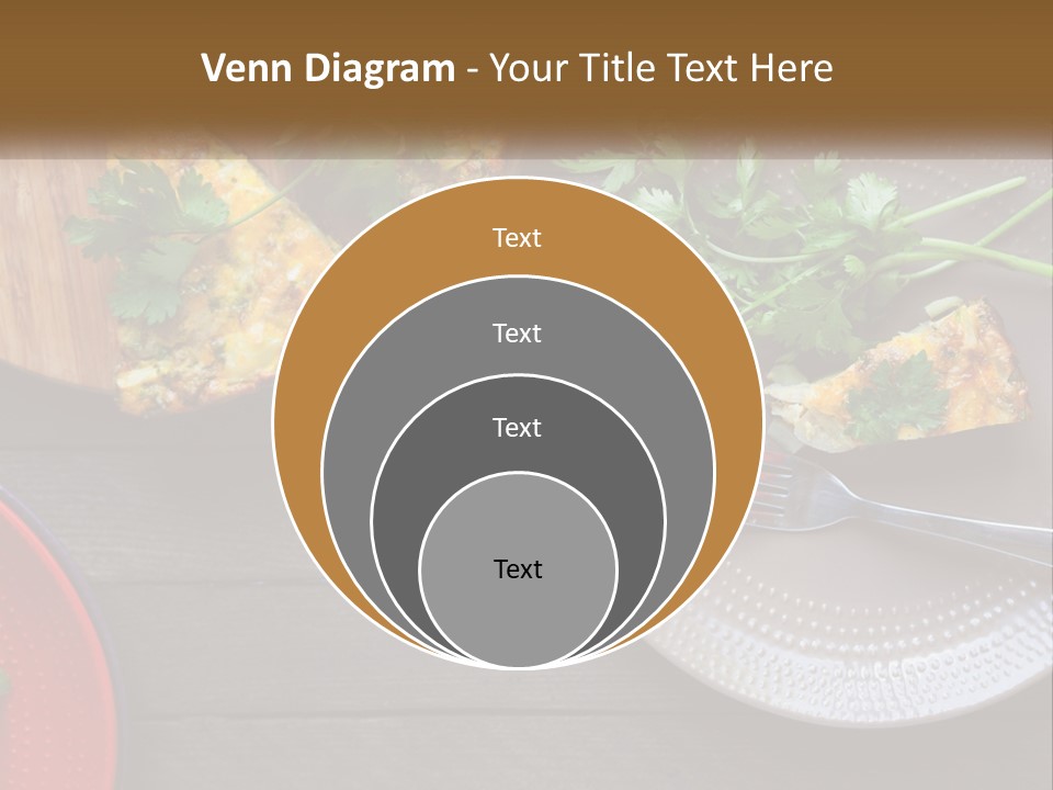 A Plate Of Food And A Fork On A Table PowerPoint Template