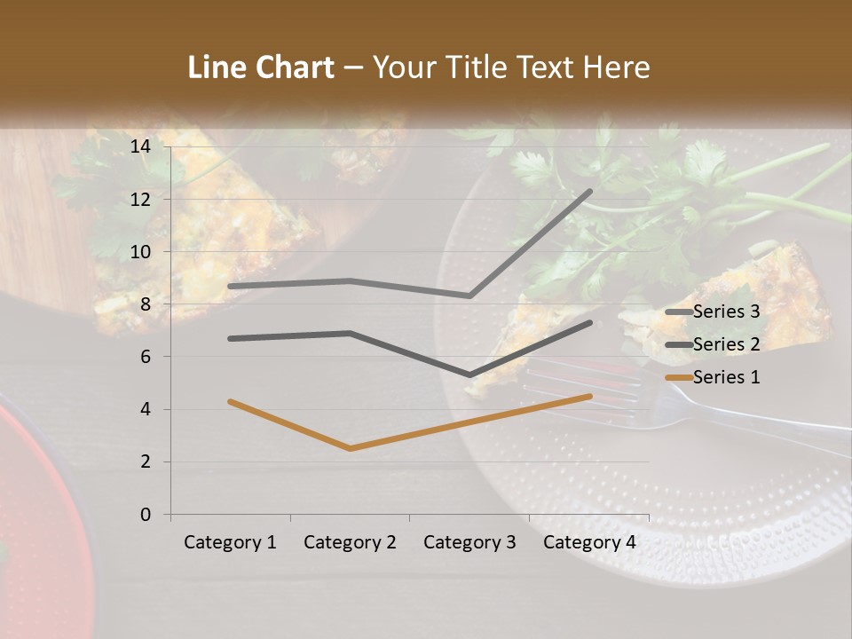 A Plate Of Food And A Fork On A Table PowerPoint Template