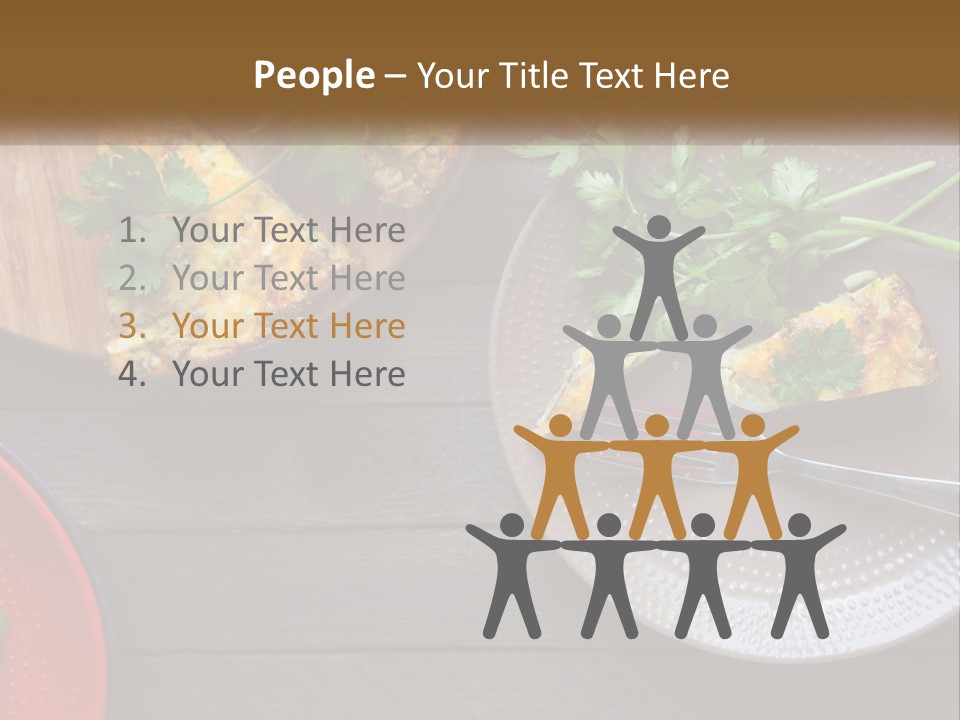 A Plate Of Food And A Fork On A Table PowerPoint Template