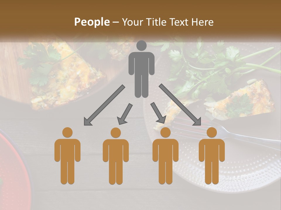 A Plate Of Food And A Fork On A Table PowerPoint Template
