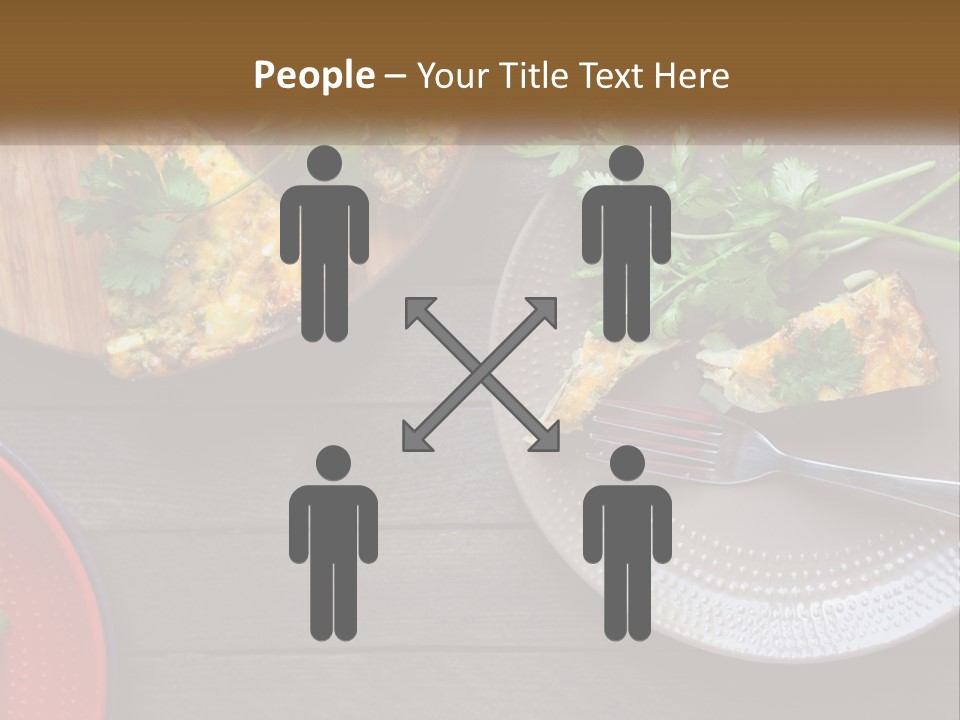 A Plate Of Food And A Fork On A Table PowerPoint Template