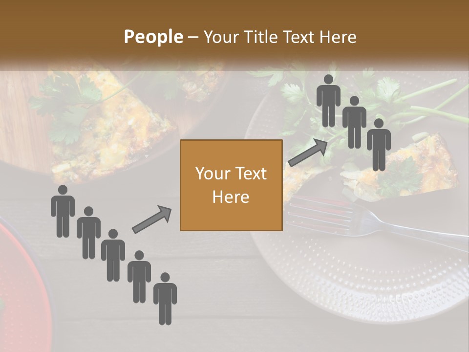 A Plate Of Food And A Fork On A Table PowerPoint Template