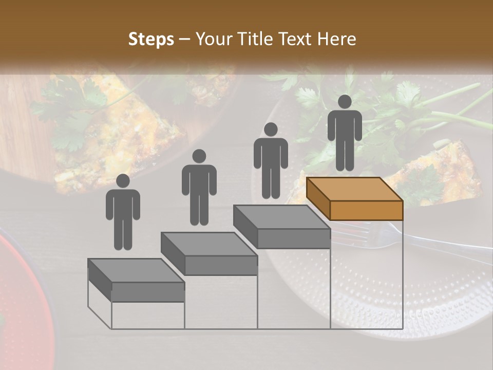 A Plate Of Food And A Fork On A Table PowerPoint Template