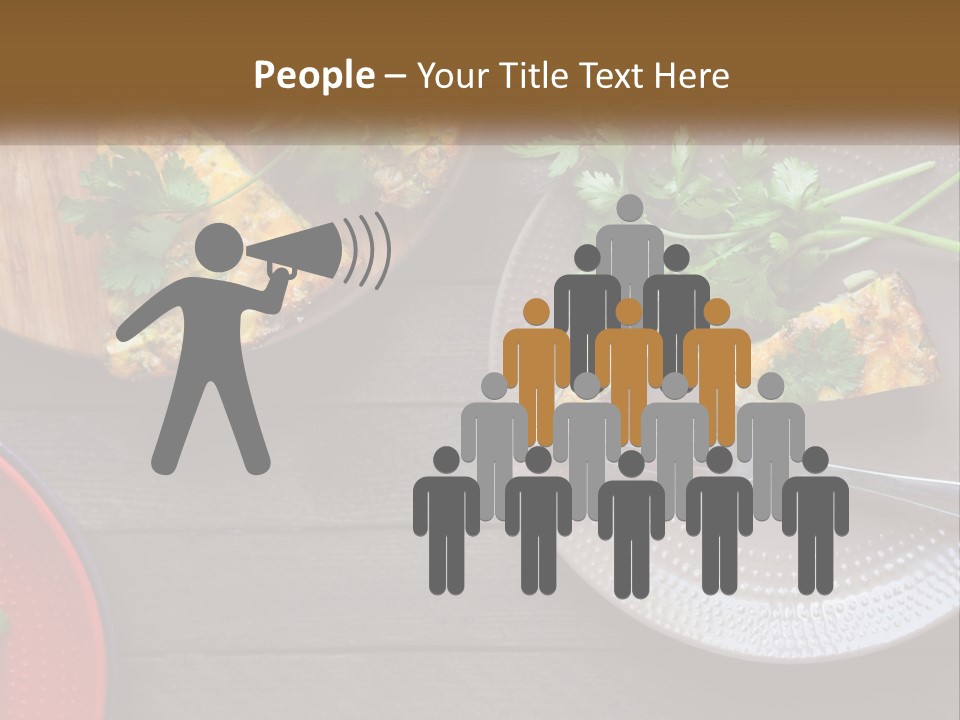 A Plate Of Food And A Fork On A Table PowerPoint Template