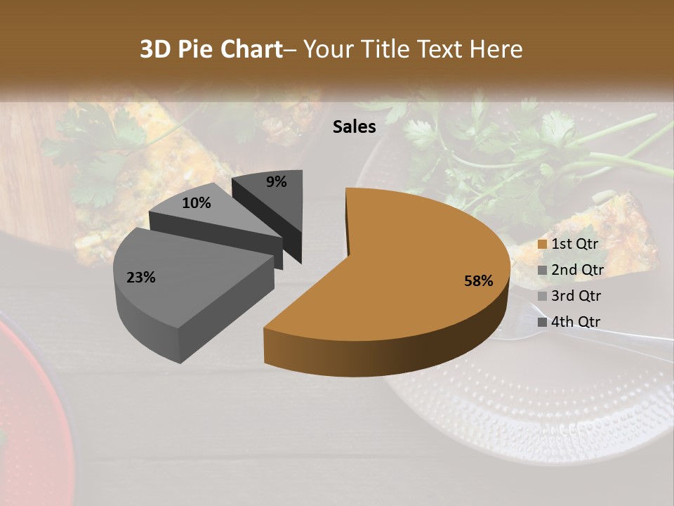 A Plate Of Food And A Fork On A Table PowerPoint Template