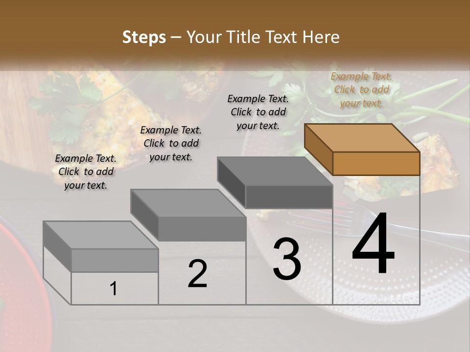 A Plate Of Food And A Fork On A Table PowerPoint Template