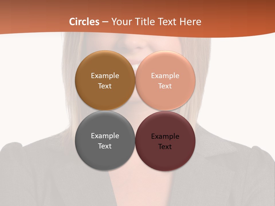 A Woman In A Business Suit Is Smiling For The Camera PowerPoint Template