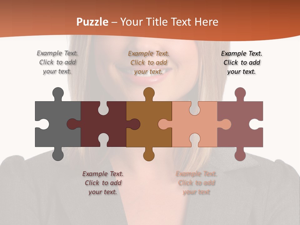 A Woman In A Business Suit Is Smiling For The Camera PowerPoint Template