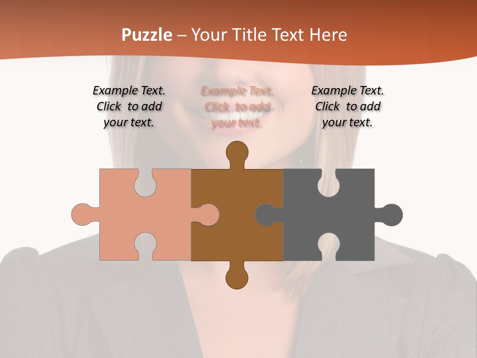 A Woman In A Business Suit Is Smiling For The Camera PowerPoint Template