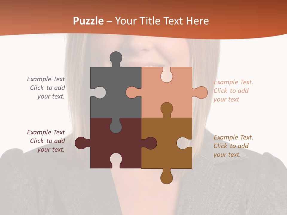 A Woman In A Business Suit Is Smiling For The Camera PowerPoint Template