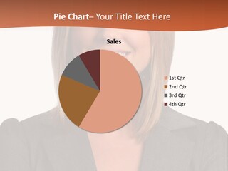 A Woman In A Business Suit Is Smiling For The Camera PowerPoint Template
