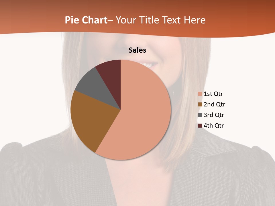 A Woman In A Business Suit Is Smiling For The Camera PowerPoint Template