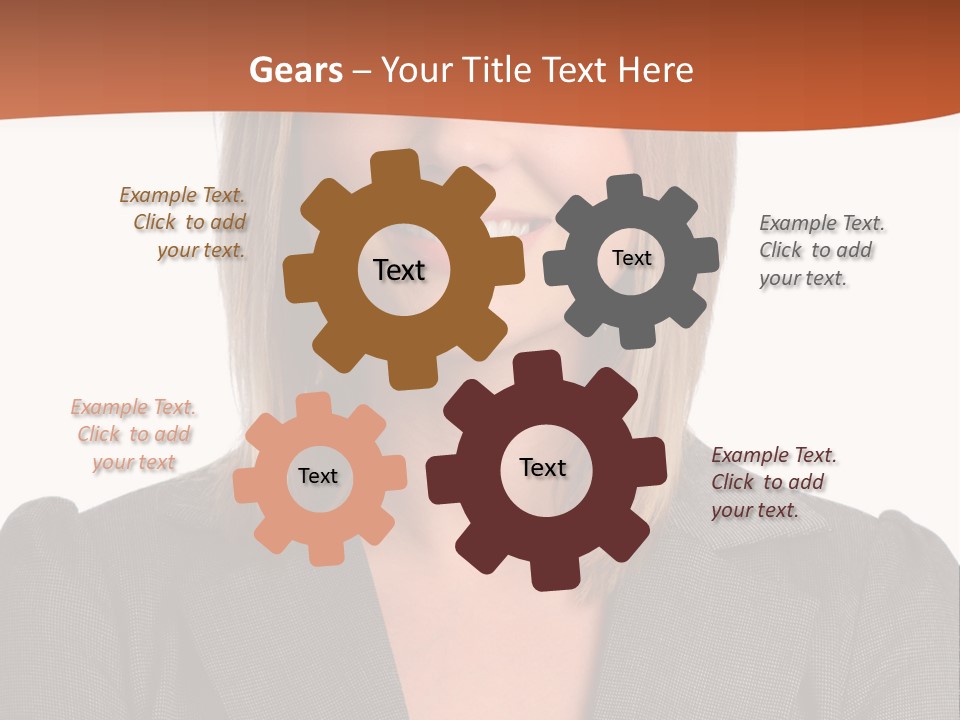 A Woman In A Business Suit Is Smiling For The Camera PowerPoint Template
