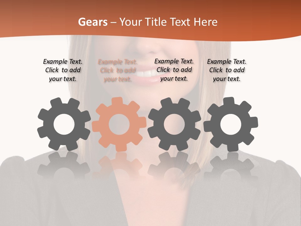 A Woman In A Business Suit Is Smiling For The Camera PowerPoint Template