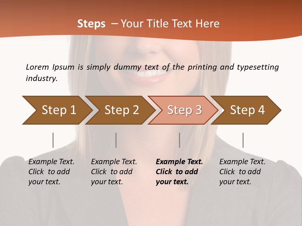 A Woman In A Business Suit Is Smiling For The Camera PowerPoint Template