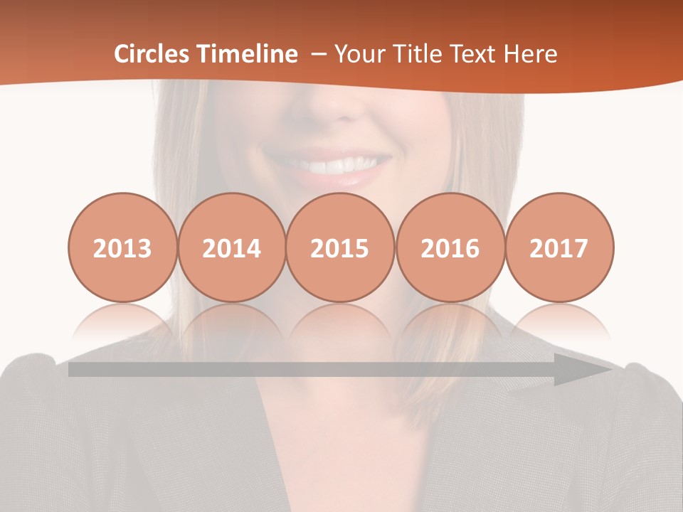 A Woman In A Business Suit Is Smiling For The Camera PowerPoint Template