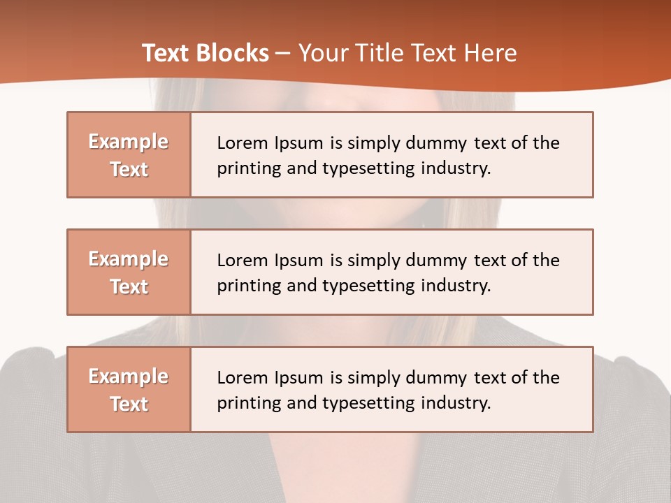 A Woman In A Business Suit Is Smiling For The Camera PowerPoint Template