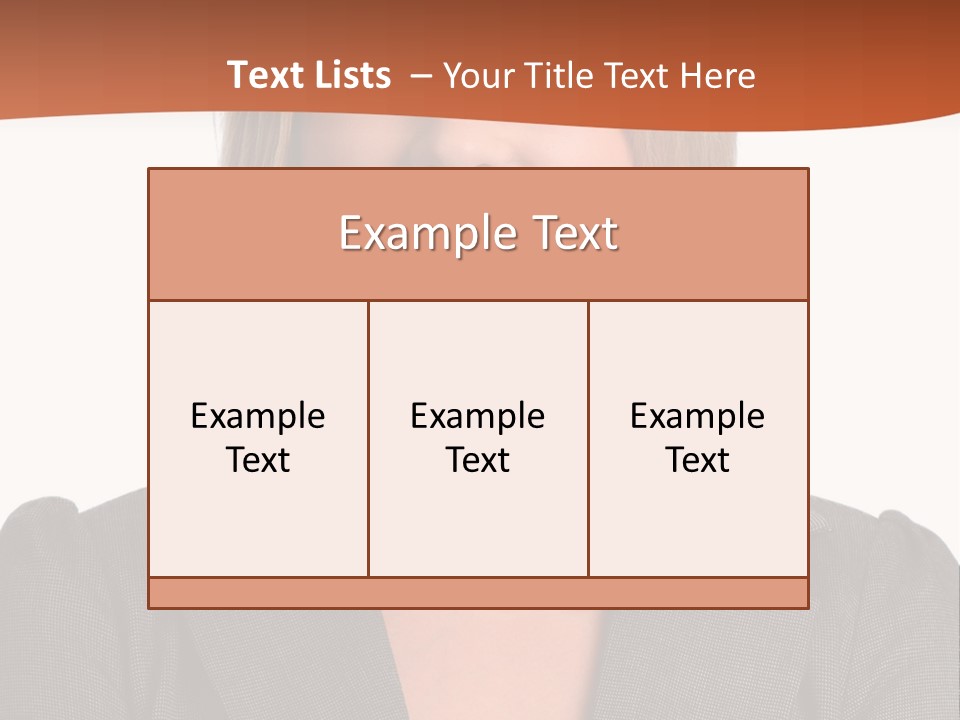 A Woman In A Business Suit Is Smiling For The Camera PowerPoint Template