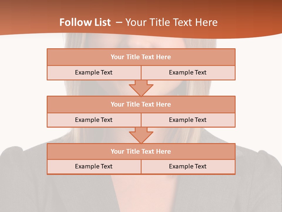 A Woman In A Business Suit Is Smiling For The Camera PowerPoint Template