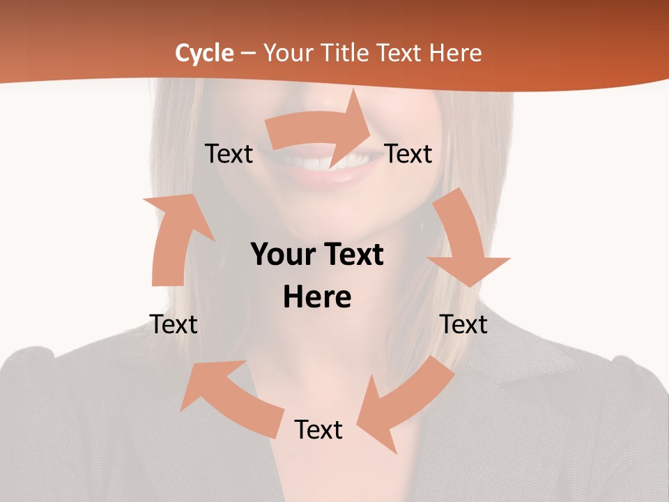 A Woman In A Business Suit Is Smiling For The Camera PowerPoint Template