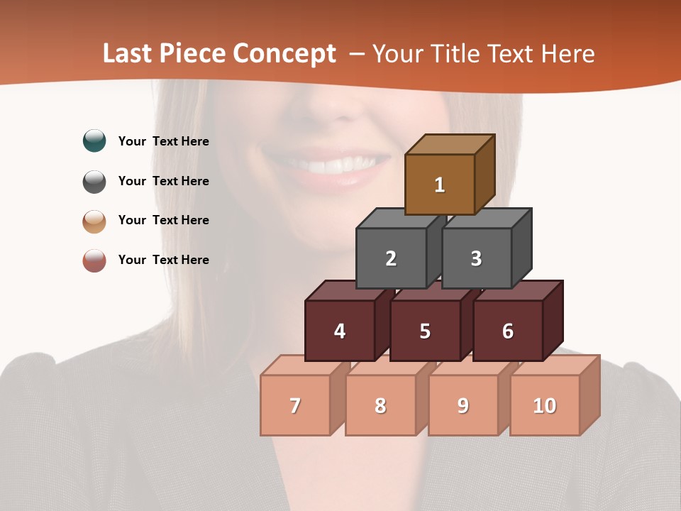 A Woman In A Business Suit Is Smiling For The Camera PowerPoint Template