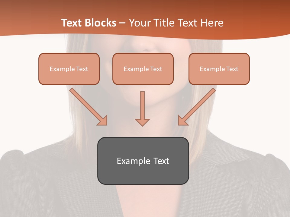 A Woman In A Business Suit Is Smiling For The Camera PowerPoint Template