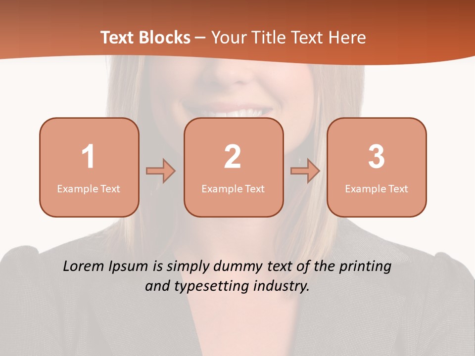 A Woman In A Business Suit Is Smiling For The Camera PowerPoint Template