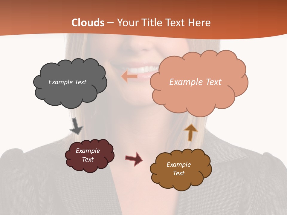 A Woman In A Business Suit Is Smiling For The Camera PowerPoint Template