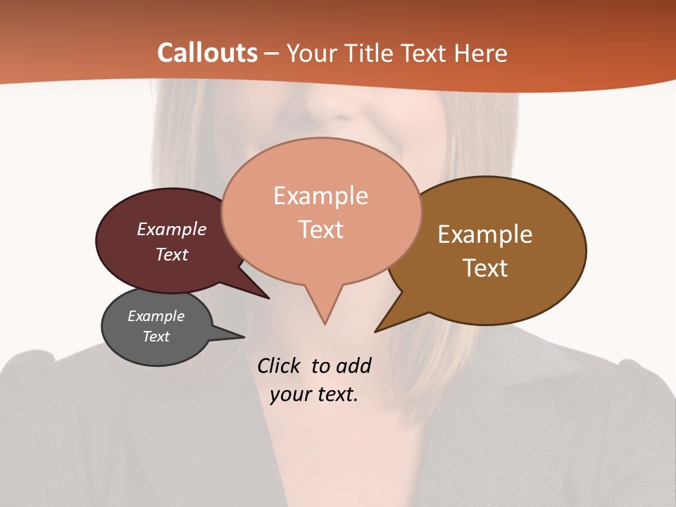A Woman In A Business Suit Is Smiling For The Camera PowerPoint Template