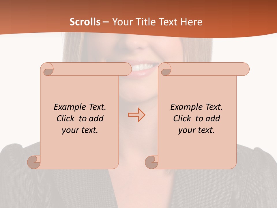 A Woman In A Business Suit Is Smiling For The Camera PowerPoint Template
